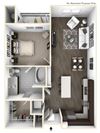 One Bedroom One Bath Floorplan